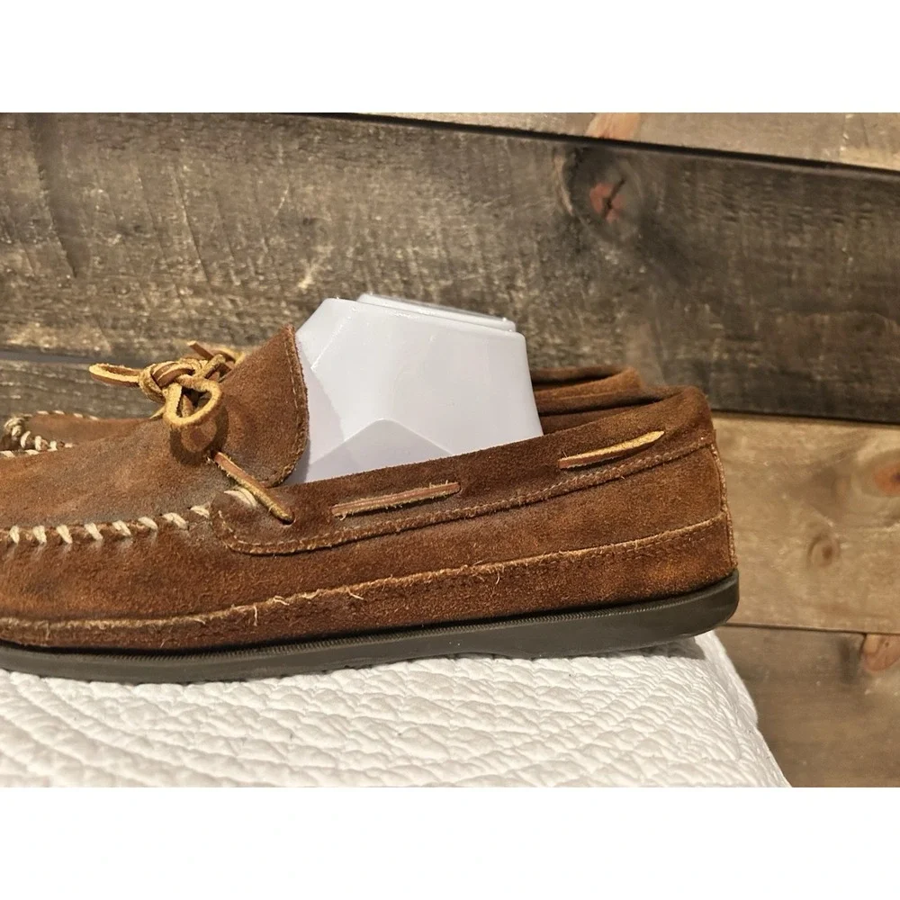 Men's Minnetonka Essential Hardsole Brown Ruff Size‎ 12